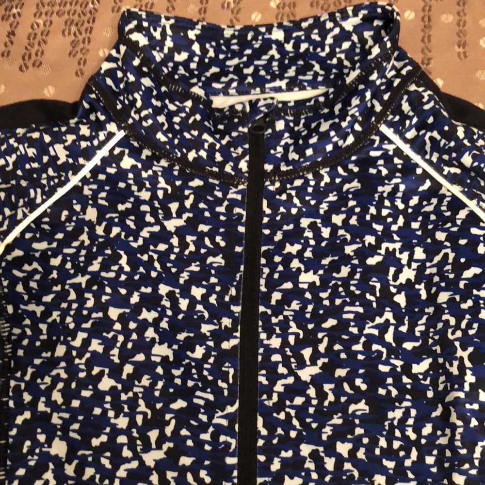 Z By Zella Navy Eclipse Abstract Animal Print Zip - Picture 4 of 8